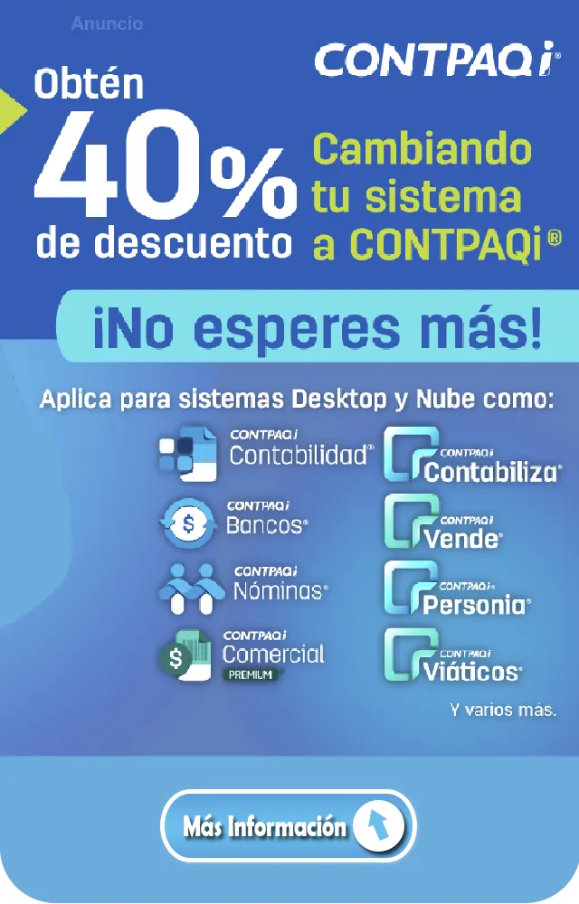 Cambia de sistema a CONTPAQi