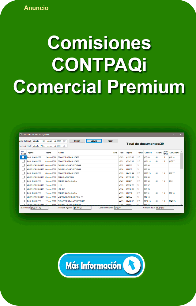 Comisiones Comercial Premium