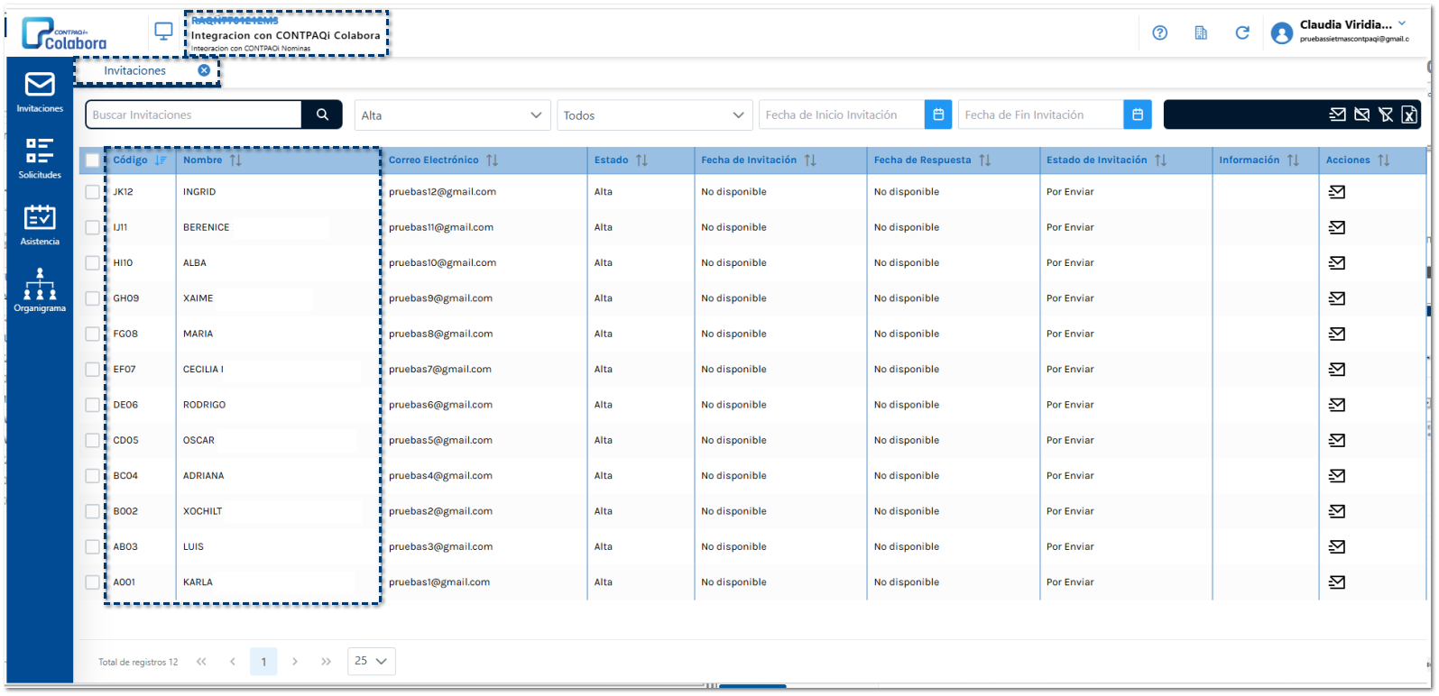 código de empleado alfanumérico