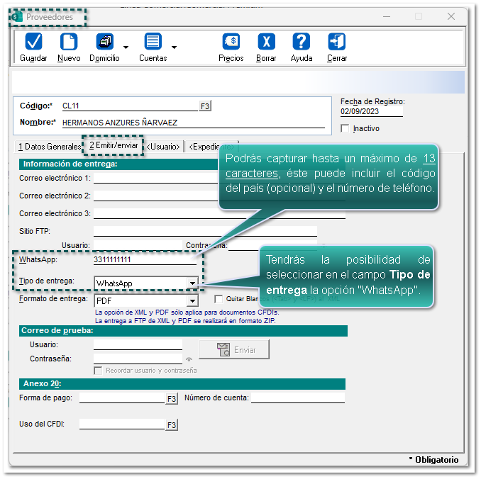 Proveedores comercial premium