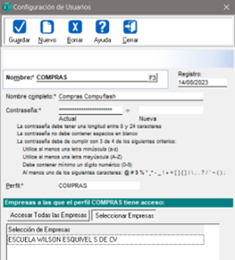 Control de usuarios en CONTPAQiR Comercial Premium