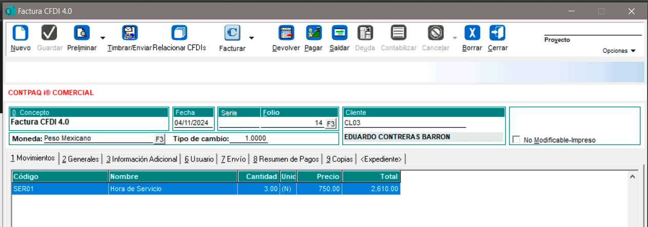 dias credito facturas comercial premium