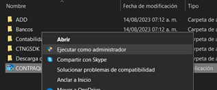 2. Descargar CONTPAQi Contabilidad   ejecutar como administrador