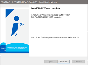 5. Descargar CONTPAQi Contabilidad   Da clic en Finalizar