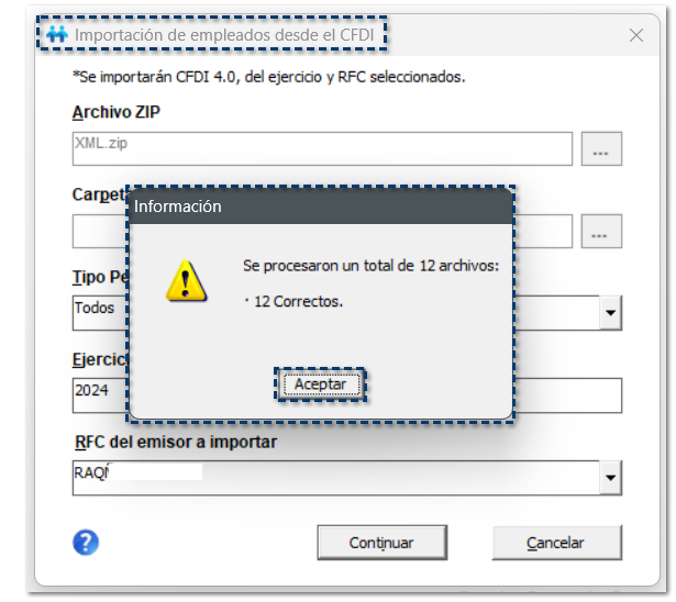 total de archivos que fueron procesados