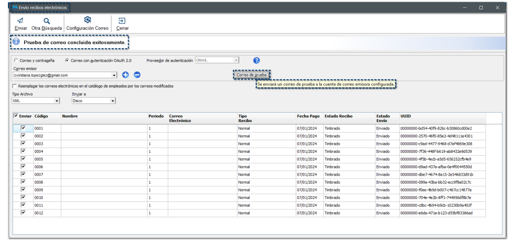 Prueba de correo concluida exitosamente