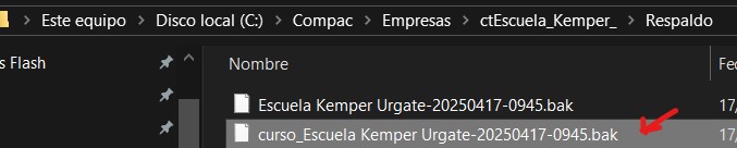 respaldar contpaqi nomina ruta bak