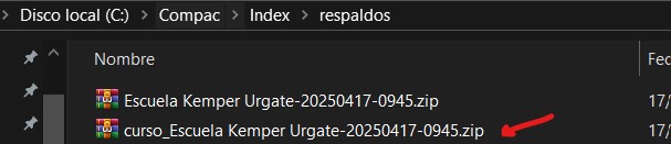 respaldar contpaqi nomina ruta zip